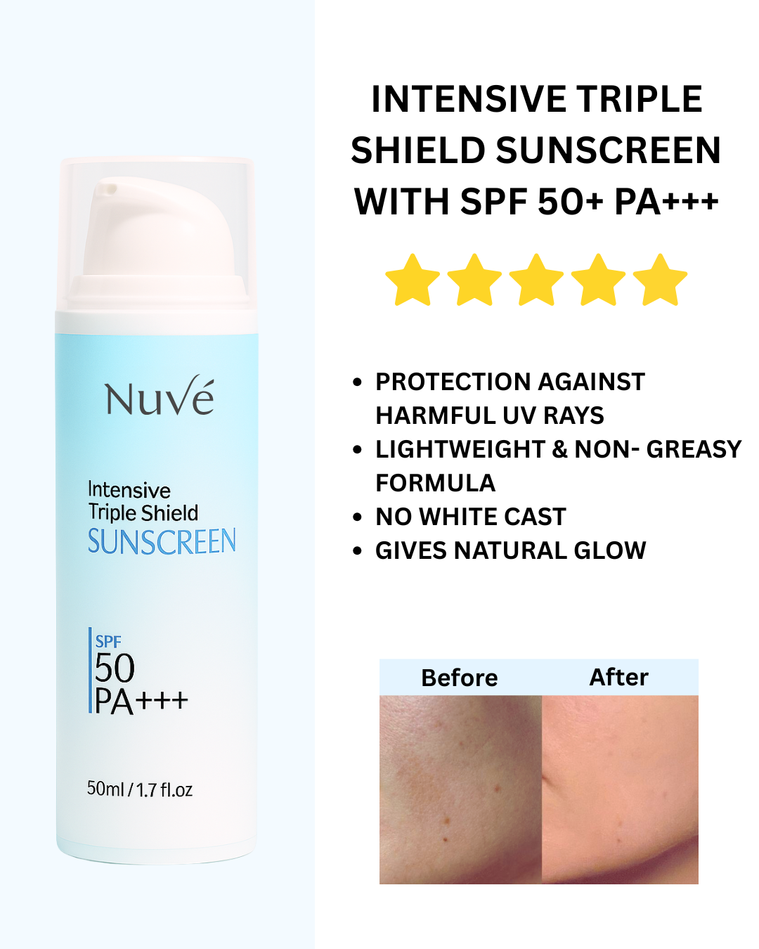 INTENSIVE TRIPLE SHIELD SUNSCREEN WITH SPF 50+ PA+++