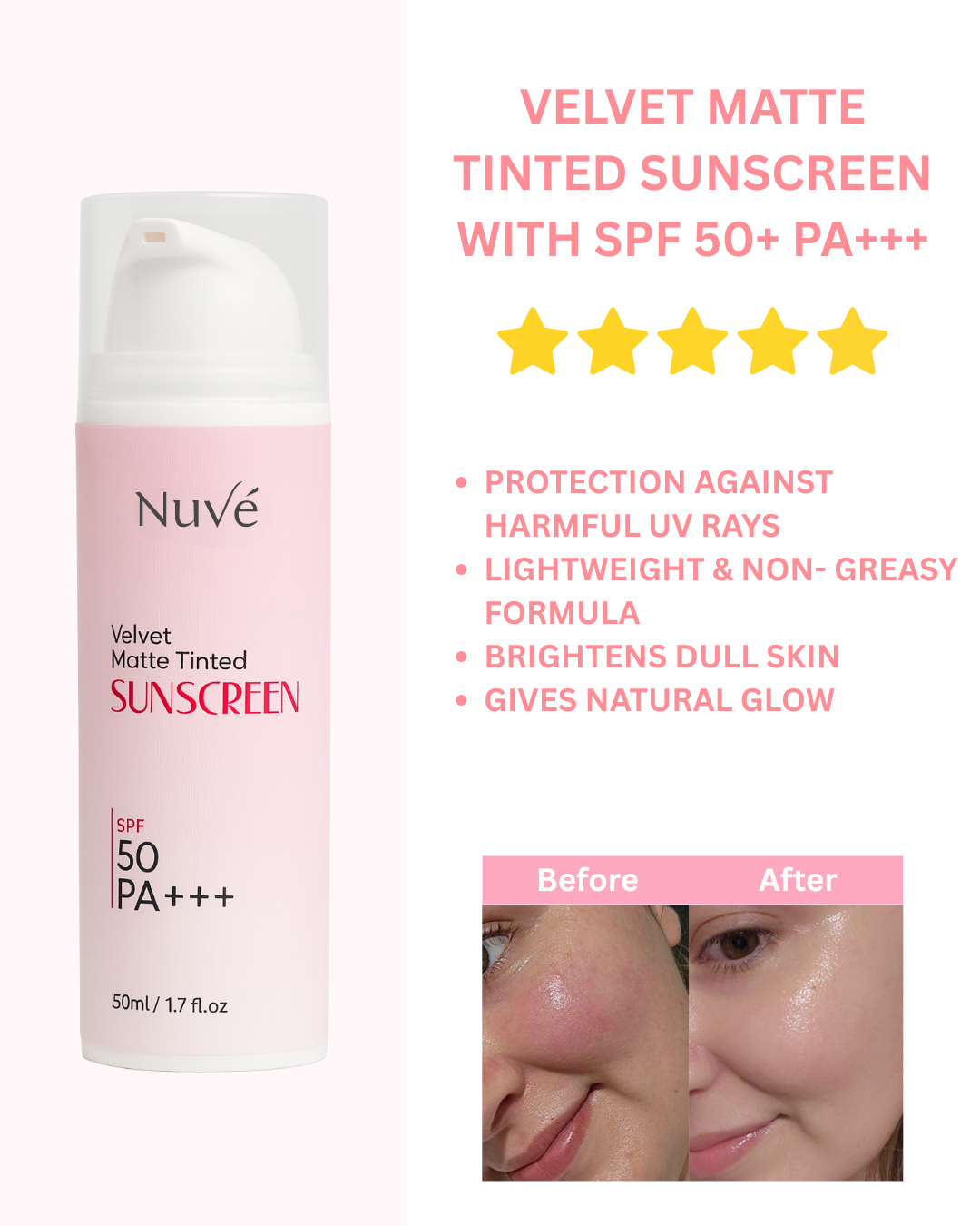 VELVET MATTE TINTED SUNSCREEN WITH SPF 50+ PA+++