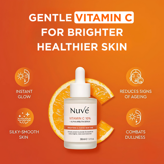 BRIGHTENS & EVENS SKIN TONE                                                                                                            (Vitamin C 10% + Alpha Arbutin Serum)